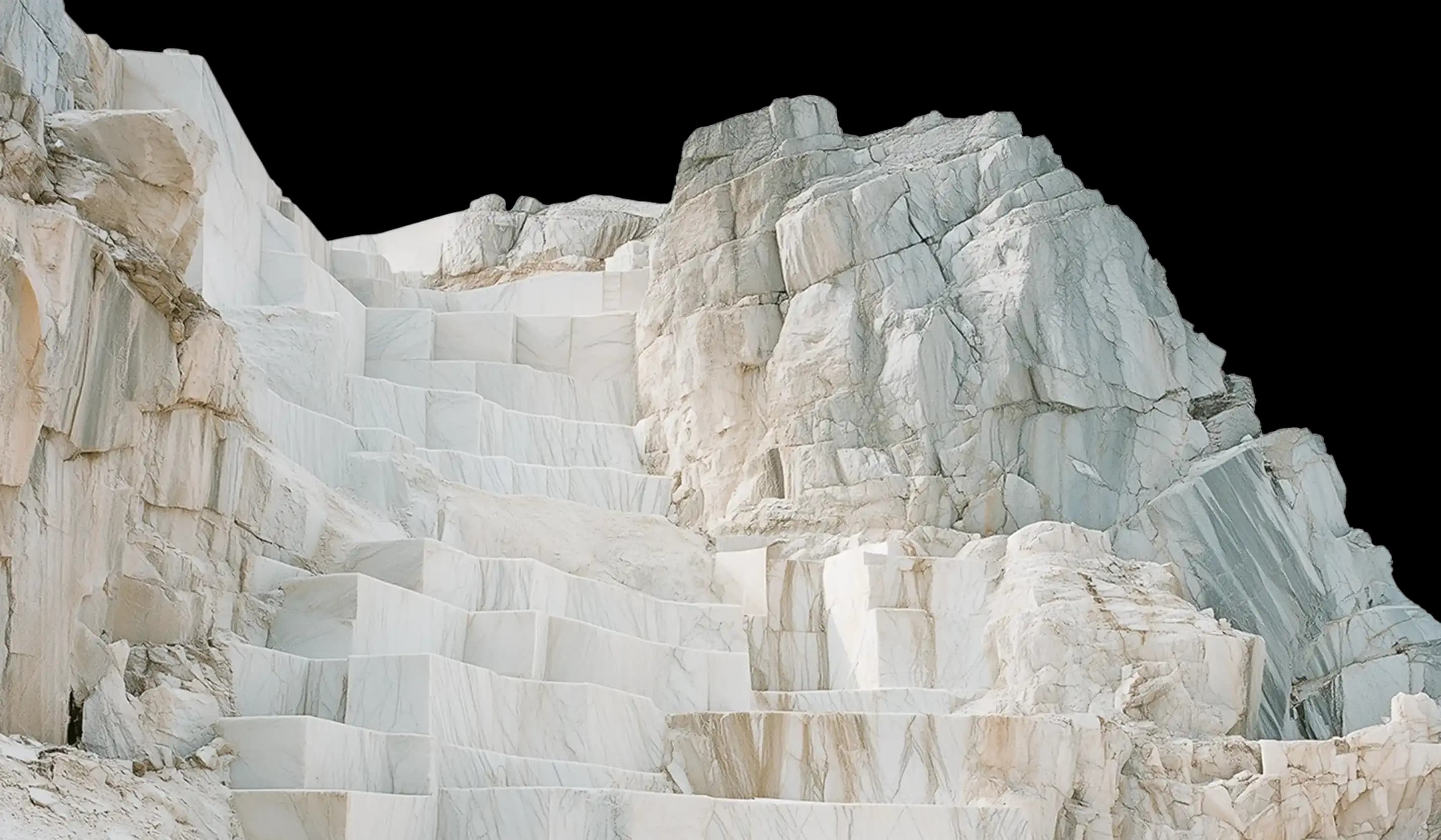 Quarry of luxury carrara marble